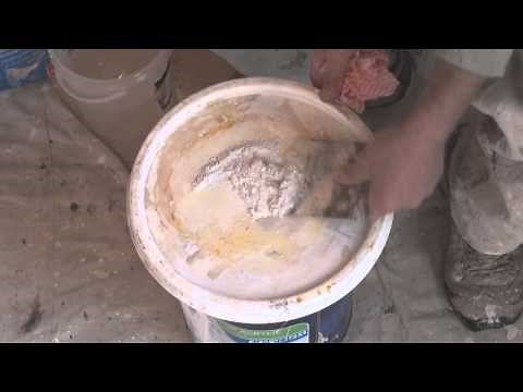 How to mix your own filler when patching or filling holes or dents in walls (drywall, plaster board)