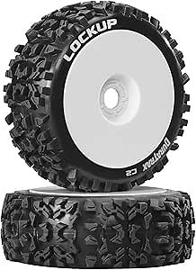 Duratrax Lockup 1/8 C2 Mounted Buggy Tires White 2 DTXC3615