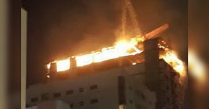 Huge fire erupts in Sharjah building