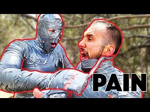 Mummified with duct tape - ABSOLUTE TORTURE