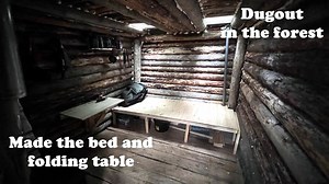 First sleepover in my dugou First night in my dugout I made the bed and folding table. #building #bushcraft #wildlife #wilderness #outdoors #adventure #survival #logcabin #camping #OMG | Mountain Cabins