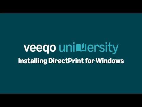 Installing DirectPrint for Windows