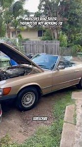 Mercedes Benz 380 SL 1982 thermostat fix diy #diymechanic #mercedesbenz