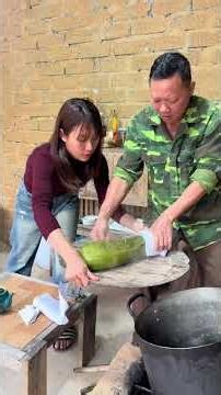Tôm nhồi Bầu hấp cách thuỷ #hungthuocnam #Tôm #quảbầu #monan #amthuc