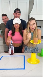 11M views · 62K reactions | Funny bottle flip game Flip the bottle, choose a mystery food and eat it until the next person lands the bottle. Some of the cups had bad punishments. | The Alexa Show | Facebook