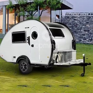[Hot Item] Travel Offroad Small RV Teardrop Caravan for Couple with Tent Kitchen