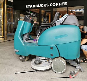 [Hot Item] Factory Warehouse Battery Floor Cleaning Machine Marble Ceramic Tile Floor Washing Scrubber