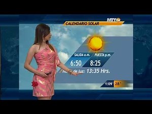 Fannia Lozano y el clima en Las Noticias Monterrey 13:00 PM 30-May-2013 Full HD