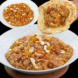 9.1K views · 96 reactions | Looking for a delicious, soft, and aromatic Indian dessert? Try this authentic Suji Halwa recipe, a classic semolina-based sweet dish!! #sujihalwa #SemolinaDessert #SujiKaHalwa #IndianSweets #DessertWithParatha | N'Oven - Cake & Cookies | Facebook