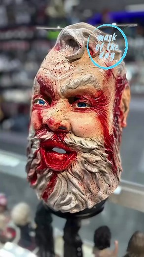 Mask Of The Day: Evil Santa Evil Santa Latex Mask features high quality deluxe latex that is hand painted. This mask is a full over the head latex mask#santa #maskoftheday #latex #latexmask #evilsanta #christmas #christmastime #shoplocal #shopsmall #helpsupportsmallbusinesses #screamerscostumes | Screamers Costumes