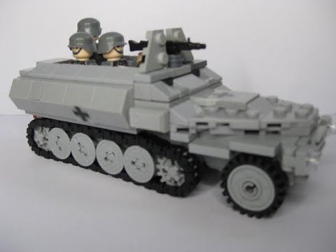 How to build a Lego WW2 Sdkfz 251/1 German Halftrack Bricks Tutorial