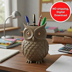 Owl Pen Organizer STL File | 3D Printable Desk Organizer | Office Decor | Digital Download - Etsy Canada