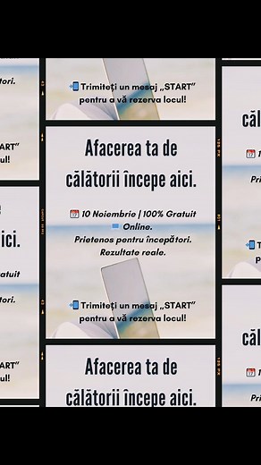 Incepind cu 10 NOIEMBRIE‼️‼️‼️ PENTRU PRIMA OARA IN LIMBA ROMINA‼️‼️‼️ Transformă-ți pasiunea pentru calatorii intr-o afacere profitabila! Cu programul nostru vei: ✅️ obtine acces la principalii furnizori de călătorii • învață cum să găsesti cea mai bună ofertă pentru clientul tău ✅️ învață cum să faci o rezervareai propriul site personal GRATUIT cu motor de căutaresă ✅️ poți rezerva vacanța ta personală la un pret special ✅️ să poţi găsi primii tăi clienţi ✅️ învață cum sả-ți dezvolți propria a