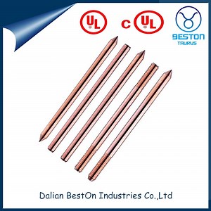 [Hot Item] Heat-Compatible 3000 N Coating Adhesion Strength Bonded Earth Ground Rod Used for Holographic Display Equipment Grounding with UL-Certified