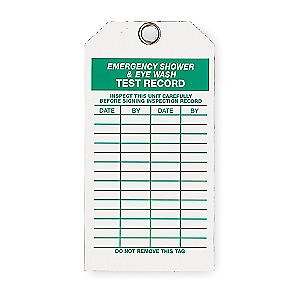 [Hot Item] Customized PVC Inspection Tag for Eye Wash/Shower