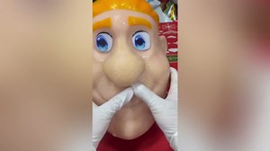 A Pimple Popper Toy, Upgraded Pimple Popping Fidget Toy for Adults, My Pimple Pal, Realistic Blackhead Popper Fidget Face Simulator, Reusable Blackheads & Acne (Yellow)