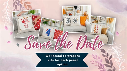 KimberBell's latest release, the Save the Date Pillow Panel...