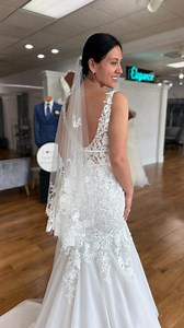 Hot new arrival 🚨 Fresh off the ironing board! 😉 This stunning fitted gown is embellished with romantic floral lace and crystal beading, topped off with a tulle skirt. Offering support with thick and elegant straps, this wedding dress effortlessly combines comfortability and sexy to a whole new level ✨ Could this dress be the one? Schedule your bridal appointment today and try her on by calling (219) 923-0977 or schedule here: https://www.elegancewedding.net/appointments #nwibride #bridetobe #