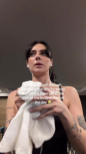 Exposure Therapy: Tall Trans Girl at the Busy Gym