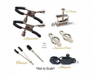 Nipple Clamps - Add on Item ONLY! Add Interchangeable Nipple Clamps to Most of Our Nipple Noose Jewelry. MATURE, BDSM - Etsy