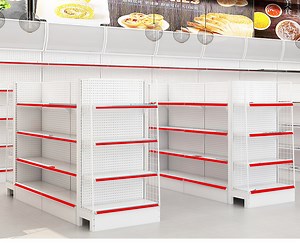 [Hot Item] High Quality Supermarket Department Store Shelves White Retail Shelf