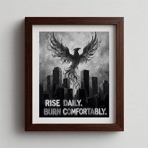 Phoenix Art Deco Print - Monochrome Stadtsilhouette, motivierende Bürodekoration (digitaler Download) - Etsy.de