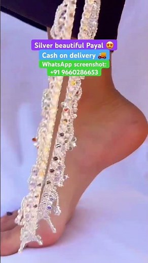 Beautiful silver designer Payal 😍 with 69% discount #shorts #viral #shortvideo