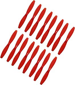 65mm (2.55-inch) Propellers. 16 Pieces(8CW, 8CCW) Red 2.55-inch Micro Quadcopters & Multirotors Props + Battery Strap