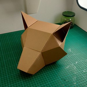 Cardboard Wolf Hat Template, DIY Geometric Papercraft (PDF Pattern) - Etsy