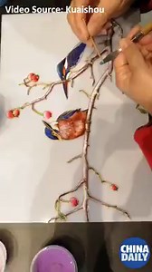 These marvelous accessories and paintings were created by the traditional cloisonne technique! #ChinaStory | China Daily