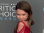 Brooklynn Prince gives a wave on the Critics' Choice red carpet