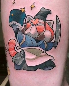 Panda roux réalisé par @abdel_pedro #10emeart #tattoo #tatouage #inked #ink #paristattoo #tattooparis #colortattoo #weirdtattoo #cooltattoo #funtattoo #redpanda #redpandatattoo | Tin-Tin Tatouages