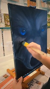 1.1K views · 100 reactions | This morning I thought, what better tie to paint a wolf than on a Full Blue Moon! So I went live on TikTok this morning and got him done :-) * * #wolfpainting #painting #livepainting #bluemoon #fullmoon | The Healing Path of the Raven & Wolf | Facebook