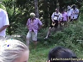 German fellate poke orgy