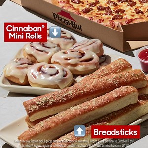 1.6K views · 28 reactions | 2 pizzas, breadsticks and Cinnabon® Mini Rolls—aka something for literally everyone ❄ | Pizza Hut | Facebook