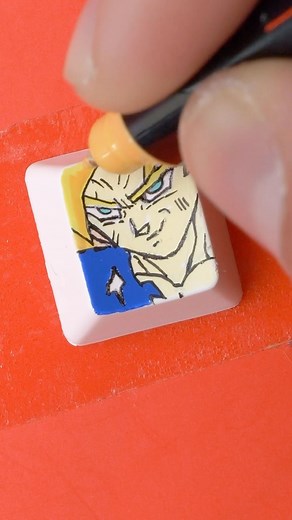 #songoku sur #clavierpersonalisé 🥶 #customkeyboard #custompaint #dessin #dragonball #goku #posca | Esquissewei