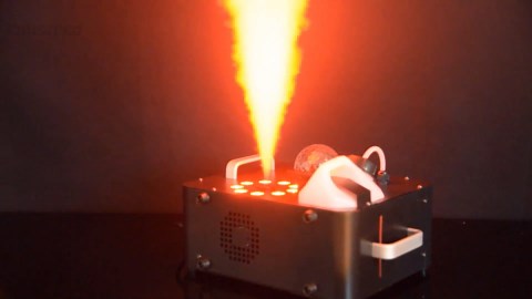 Fog Machine Vertical Smoke Machine with LED Lights, Disco Ball, Wireless Remote and Sound Activation, Produce Smoke Vertically or Horizontally - Ideal for Parties, Stage, Halloween, Events