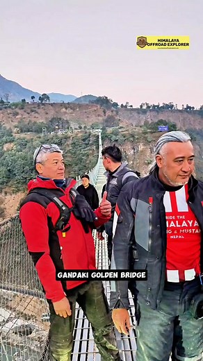 Gandaki Golden Bridge, Annapurna Range, Nepal. Gayat jangan naik. #himalayaoffroadexplorer #suspensionbridge #gandaki #gandakigoldenbridge567m #annapurna #nepal | Himalaya Offroad Explorer