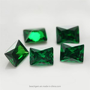 [Hot Item] Birthstone of May Difference Cut Loose Gemstone Emerald Green Cubic Zirconia for Fancy Accessories