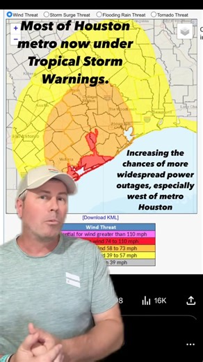 SUNDAY AFTERNOON BERYL UPDATE: Wind damage threat is increasing for Monday as Houston and surrounding counties are on the “dirty” side of Beryl. Check out video update below! 👇🏻 | KPRC2 Justin Stapleton