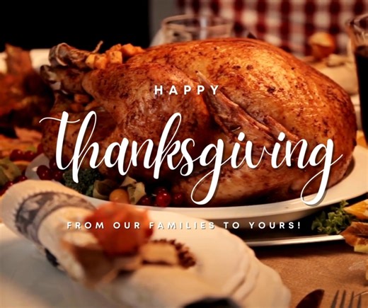 We wish you a safe and happy holiday! As a reminder, our offices are closed today and tomorrow (Nov. 24th). | City of Charleston, SC Government