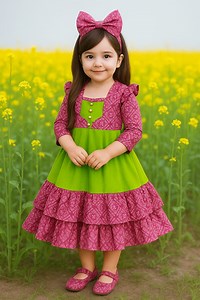 20K views · 418 reactions | হাতে তৈরি বেবি ফ্রক কাটিং ও সেলাই  | DIY...