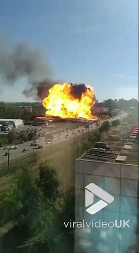 Gas station explosion in Russia || Viral Video UK
