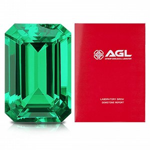 Émeraude Columbia cultivée en laboratoire, taille émeraude typique VVS1 coupe à la main avec certificat AGL pour la fabrication de bagues de bijoux - Etsy France