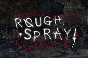Rough Spray SVG typeface, a Handwritten Font by tomatstudio