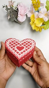 I found this very cute box template in the Designs by Miss Mandee YouTube channel. I used my #crixutmaker3 to cut the template and enjoyed every bit of creative it. Put some chocolates in it and give as a #valentine #gift #creativecraftsdxb#doy#giftbox#giftbag#cricut | Creative Crafts Dubai