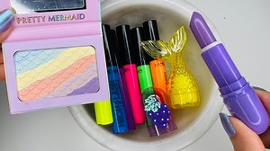 573K views · 6.2K reactions | Coloring Slime Cute RainbowMermaid隆‍♀️勺李Makeup! #asmr #satisfying #makeupslime #makeup #oddlysatisfying #lipstick #lipstickslime #lipbalm #lipgloss #eyeshadow #mascara #mermaid #rainbow #glitter #glitterslime #cute #viral #asmrsounds | Elena.slimee | Facebook