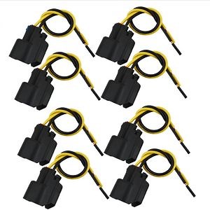 [Hot Item] 8PCS Uscar Fuel Injector Connector Pigtail Wire EV6 EV14 for Dodge Ls2 Ls3 Ford