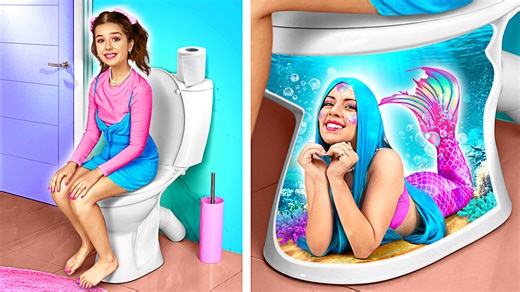 Beauty Hacks and Gadgets: Extreme MERMAID Makeover!