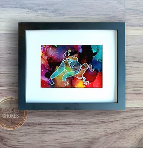 Female Guillotine Choke Jiu Jitsu Painting, Original Framed Abstract Jujitsu Lineart, Grappler Mma Self Defense,girls Bjj Academy Wall Decor - Etsy